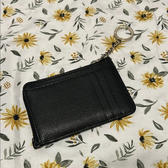 Kate Spade Darcy Lzip Black Leather Card Holder with Keychain - Picture 2 of 6